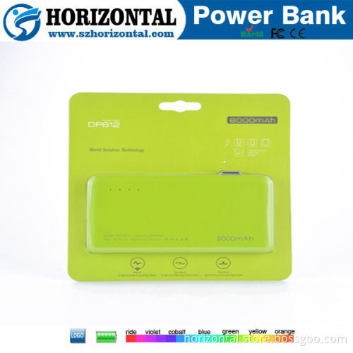 wholesale slim colorful powerbank charger portable power bank 8000mah